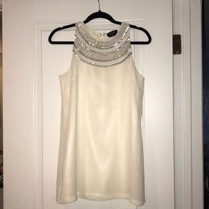 Beautiful BEBE white semi-formal dress